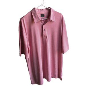 Greg Norman Dry Shark Polo Golf Shirt Men XL TG Striped Pullover Red Short Sleev